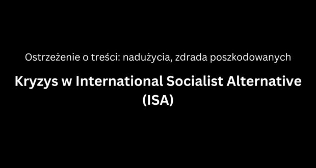 Kryzys w International Socialist Alternative (ISA)