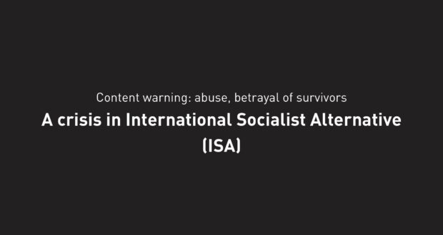 A crisis in the International Socialist Alternative (ISA)